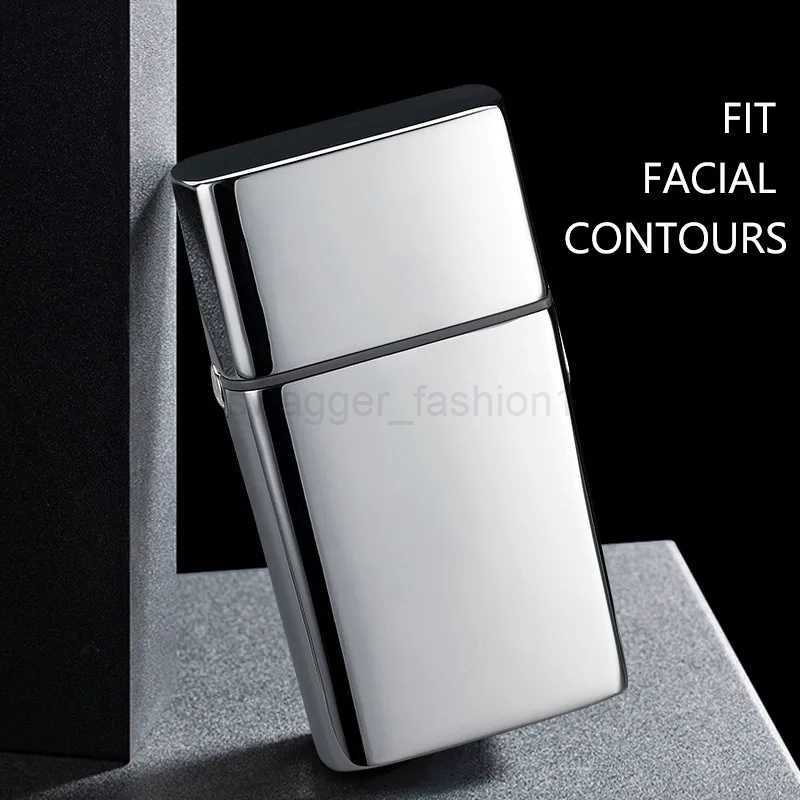 Cordless Metal Rechargeable Hair Beard Electric Shaver For Men Powerful Electric Razor Head Bald Shaving Machine Wet DryXJ240806