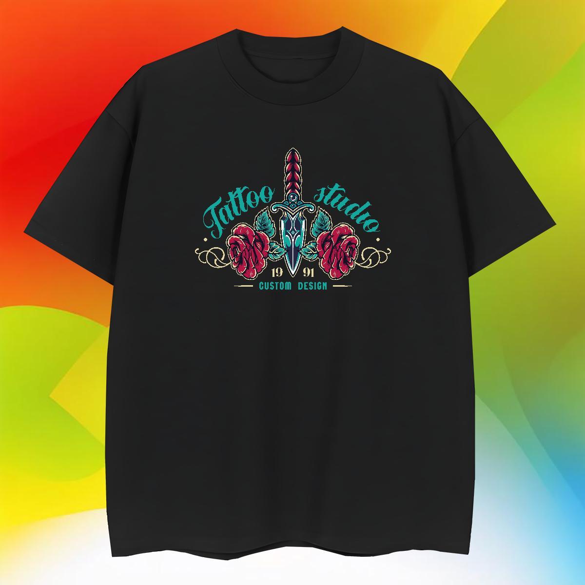 Cool Design Tshirts 100% Cotton 230g Street tool Cartoon Print O-Neck Short Sleeve 2024 Men T Shirts Polos