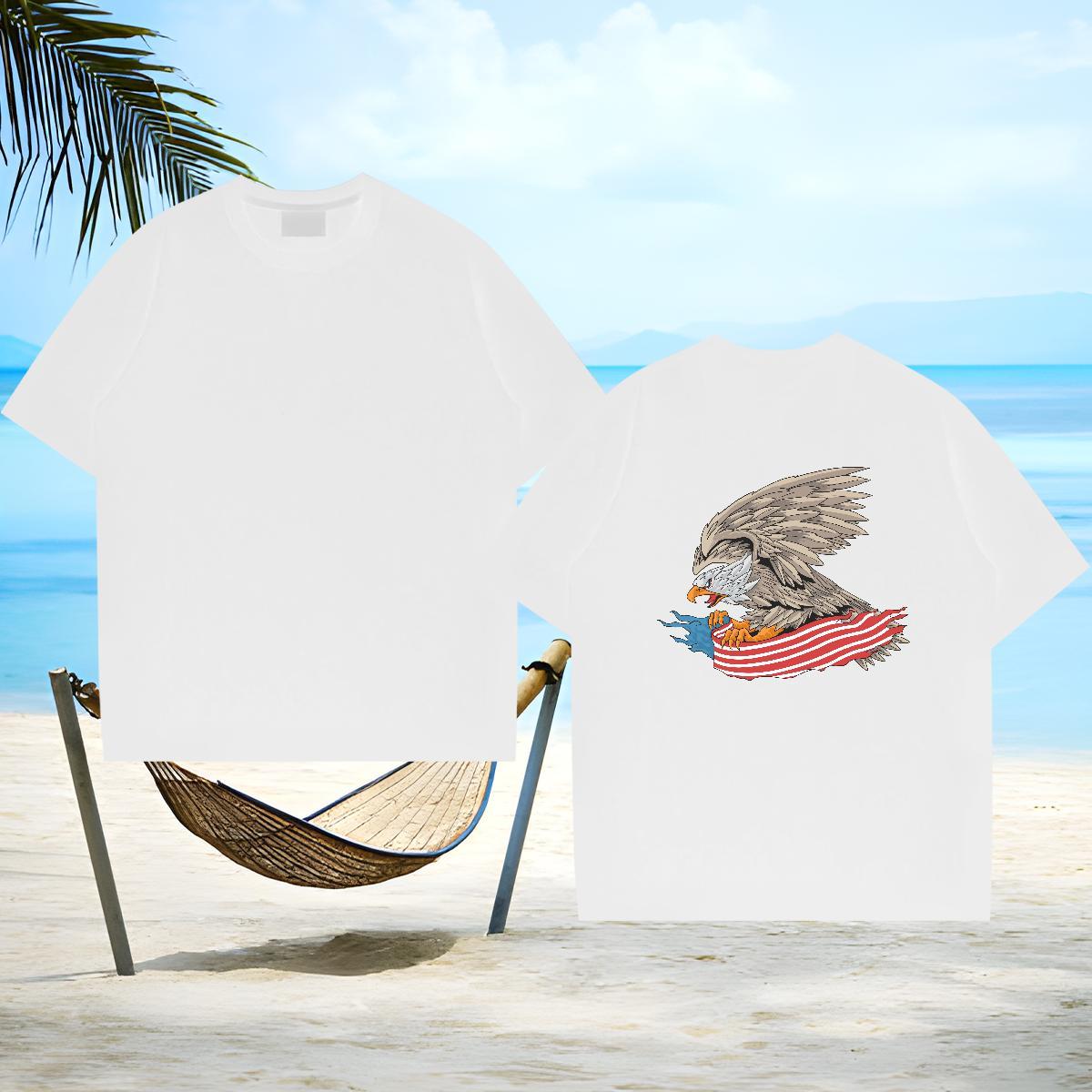 Unisex Tshirts 230g 100% Cotton eagle T Shirts Men Home Outdoor Breathable Oversized Stylist Tops Tees