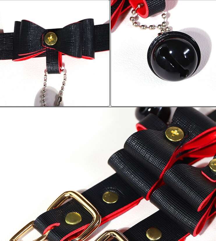 X-M97 SM Bell Bow 8-piece Set Bed Binding Props Adult Sex Supplies High Quality BDSM Bondage Restraints SM Adult Sex