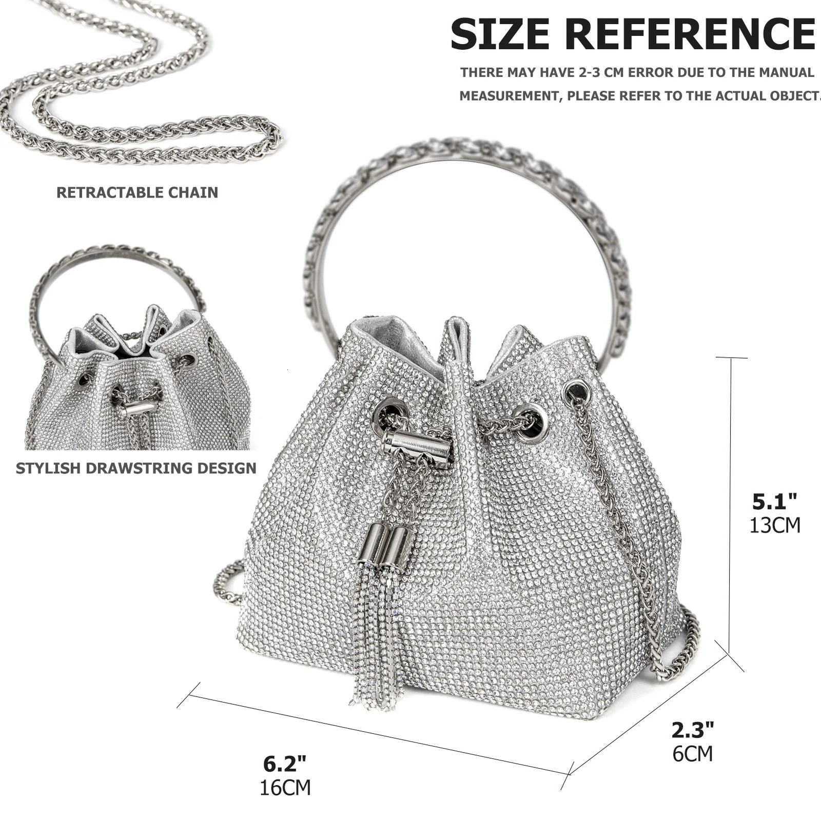 Sparkling crystal wallet suitable for women sparkling clutch handbag cross body bag evening wedding parties and dances 240806