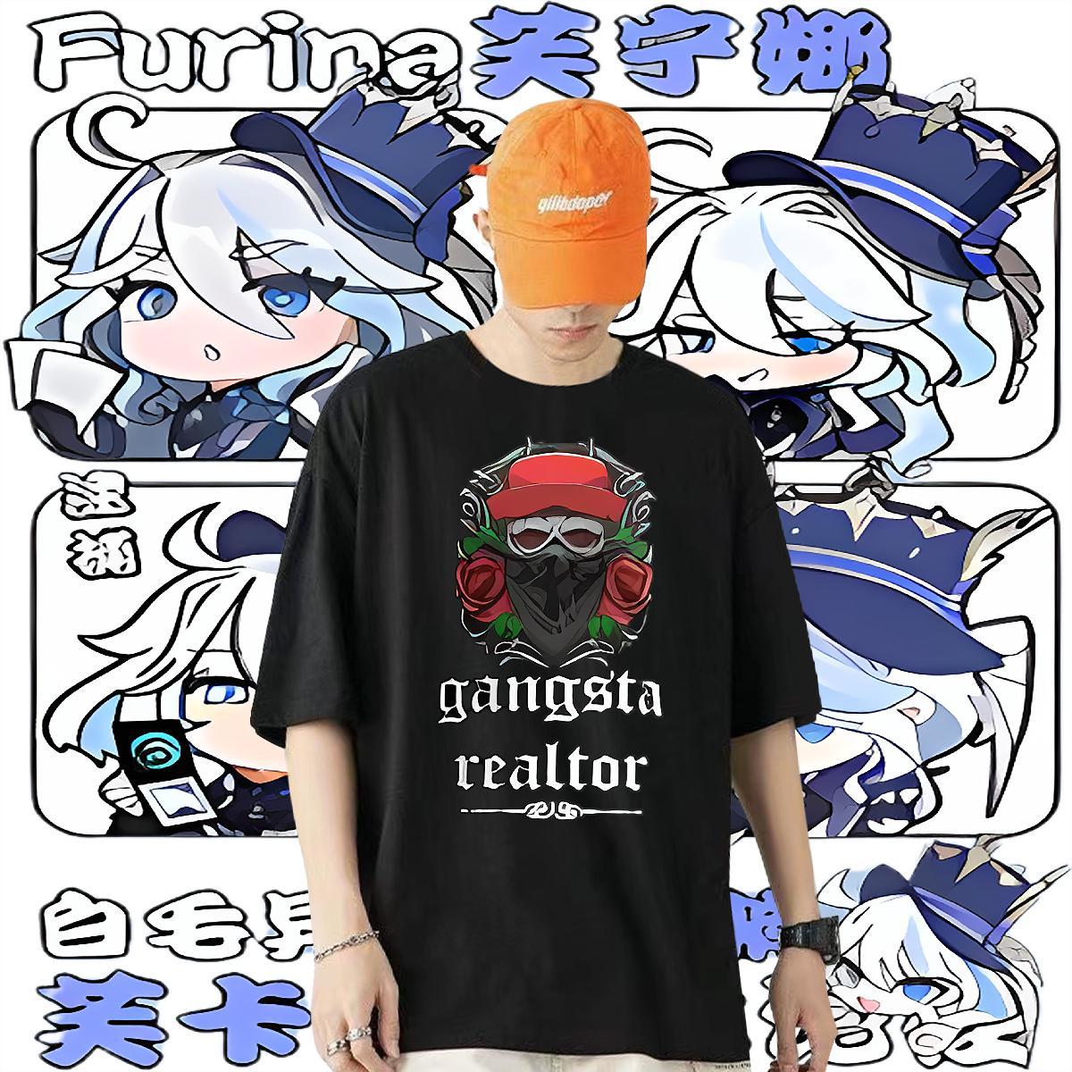 Brand Men T Shirts 230g Pure Cotton flower Street Tops Tees Crew Neck Loose Fit Mens Tshirts DIY