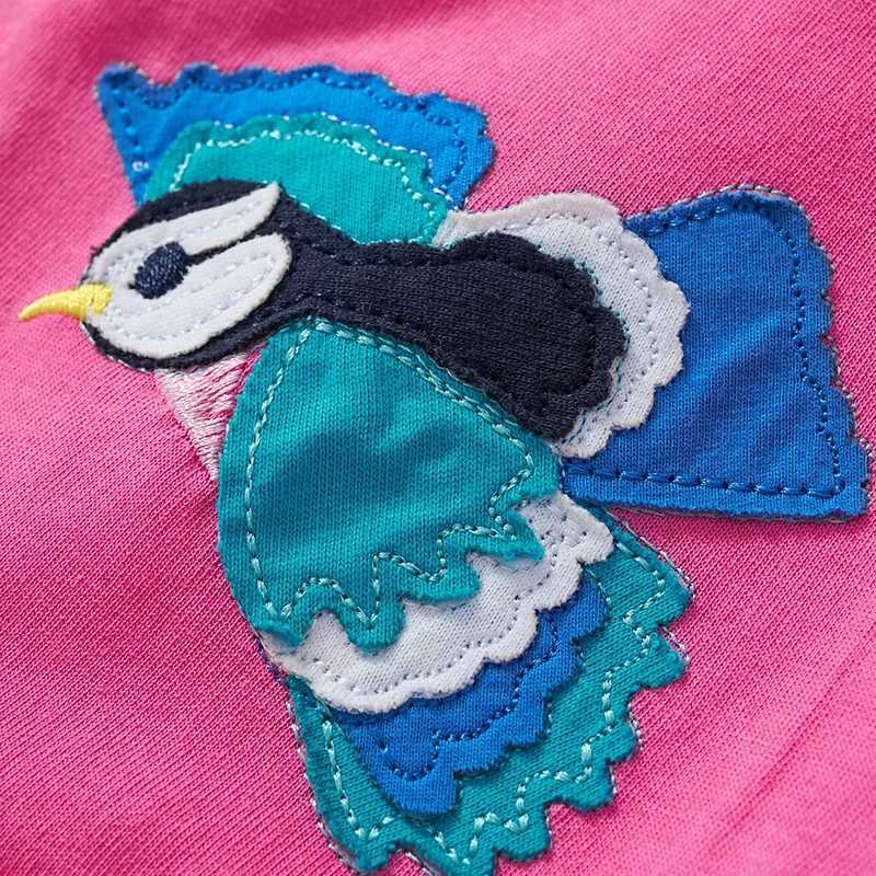 2 pure cotton short sleeved dresses with cartoon embroidery suitable for little girls to play during summer vacation back to school pocket style dress