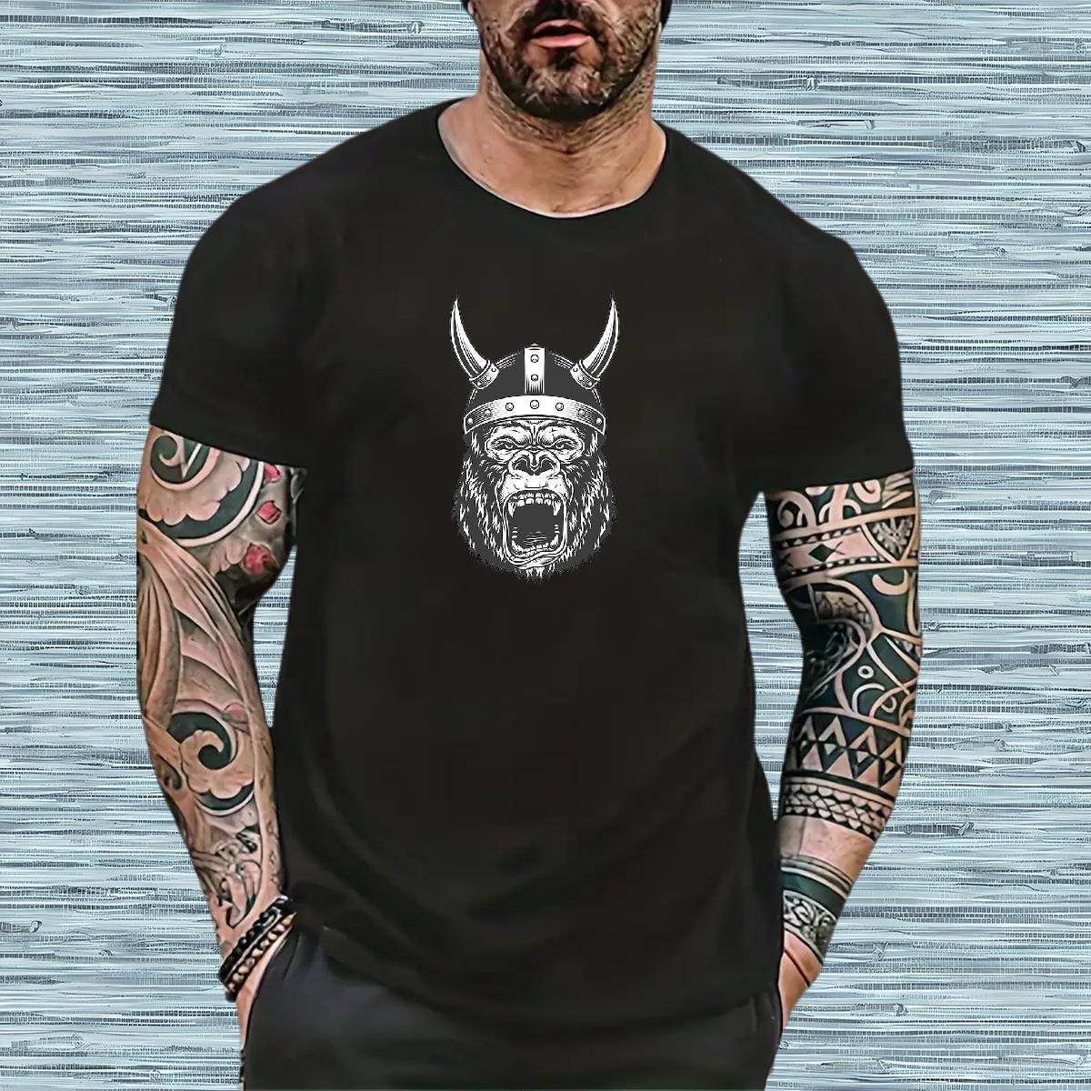 New Arrival Men T Shirts 230g 100% Cotton chimpanzee Street Tees Shirts Short Sleeve Soft Cool Design Men Tshirts Custom Print Plus Size