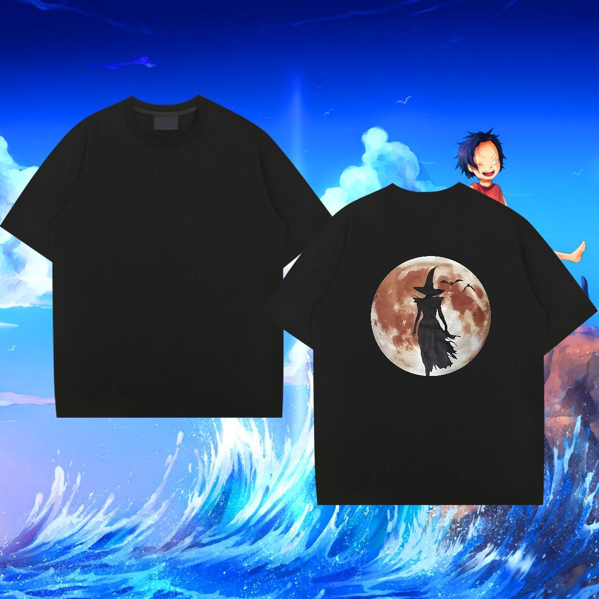 2024 DIY T-Shirts for Men 230g Cotton witch Sport Tshirts Breathable Short Sleeve High Quality Mens Tshirts Anime