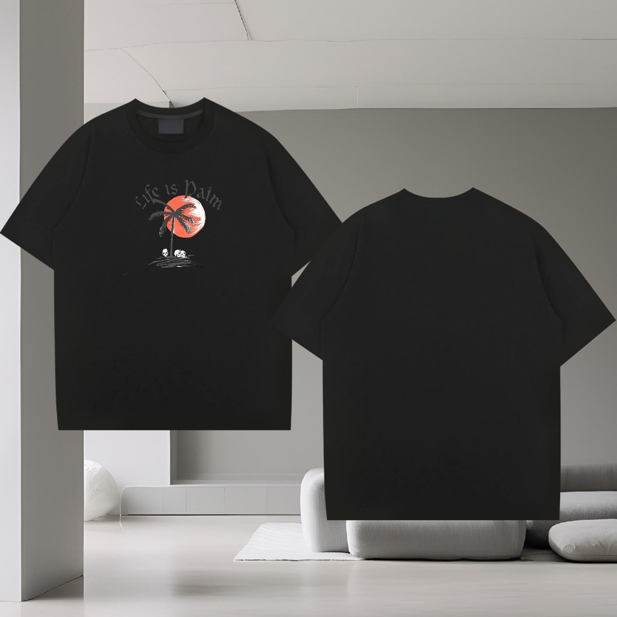 Stylist T shirt skull Tops Tees 230g Cotton Casual Soft Plus Size Custom Breathable Crew Neck Men Tops Tees