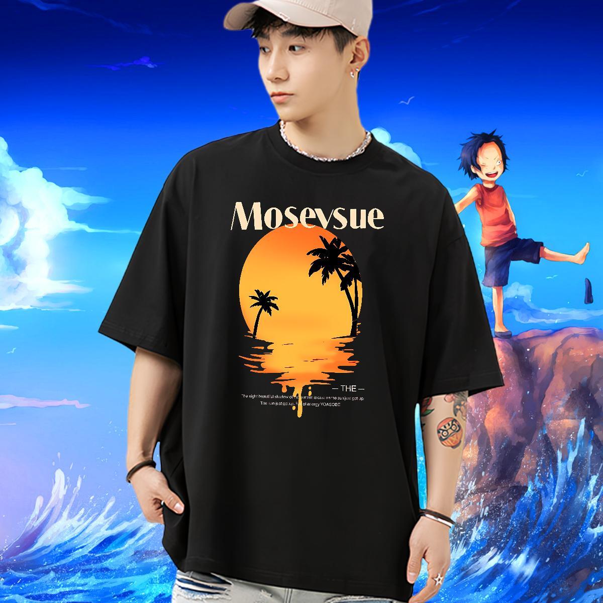 Custom T-Shirts 230g Cotton sun Sports Casual Clothings Crew Neck Breathable Cool Men Clothes T-Shirt DIY Printed