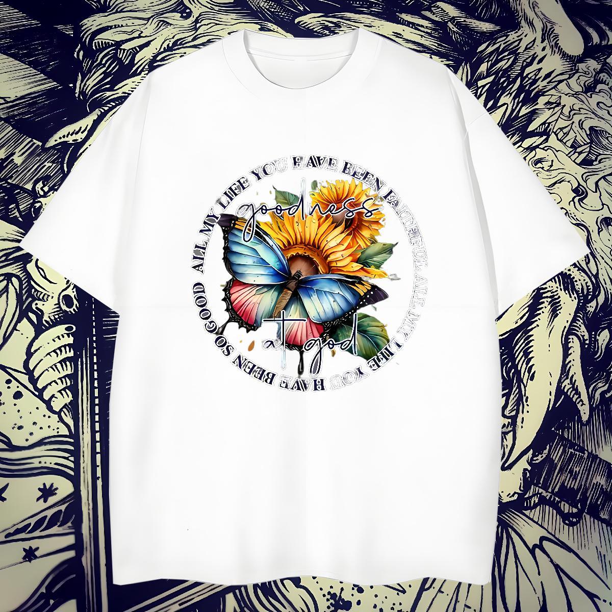 Wholesale Tshirts 100% Cotton 230g Anime Printing Street Butterfly Black White Breathable Customized Mens T Shirts Clothings