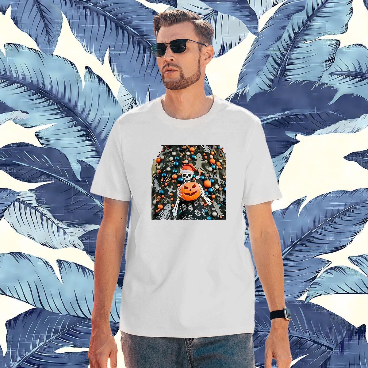 Comfortable Men Tops Tees 230g 100% Cotton pumpkin T shirt Street Wear Round Neck Short Sleeve Custom Anime Fashion New Tees Shirts