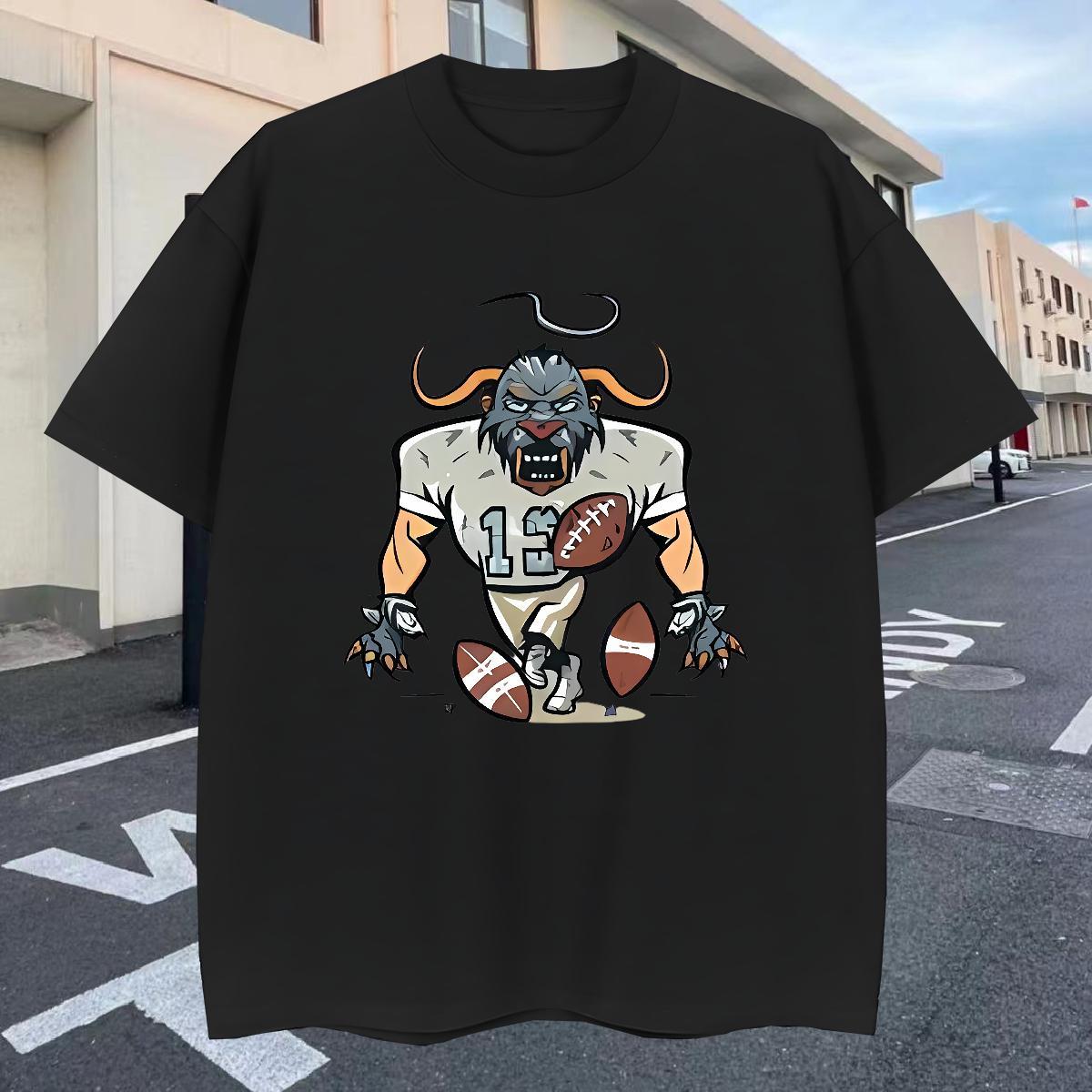 Classic Mens Tshirts 230g Cotton Spring Summer cow Plus Size Cartoon Breathable Short Sleeve New T Shirt For Man Top Tees
