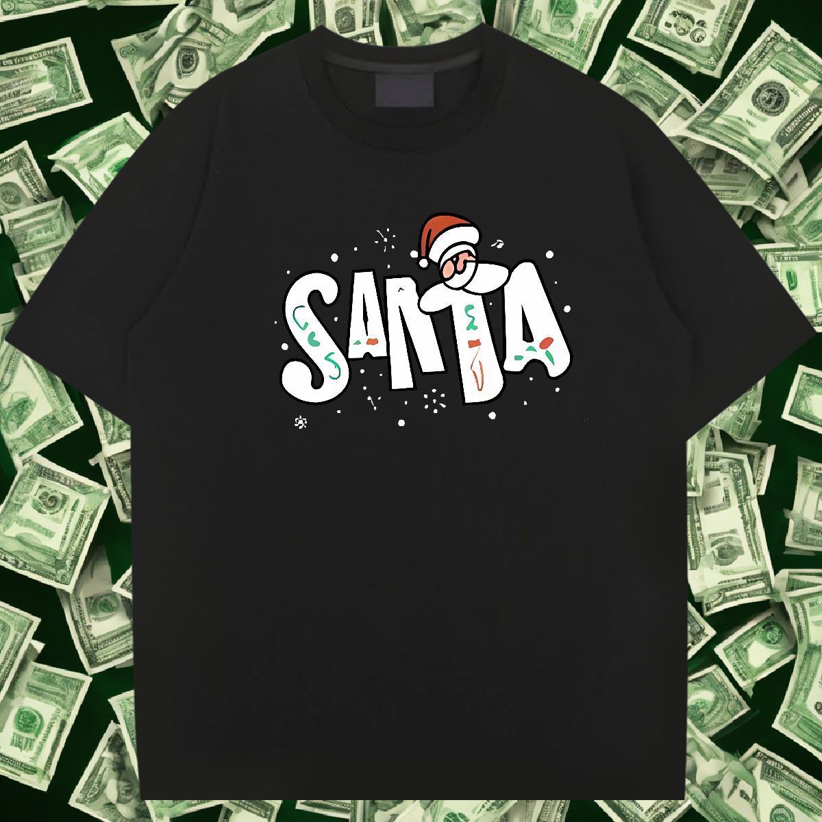 T Shirt For Man 230g Cotton Christmas Hip Hop Street Crew Neck Breathable White Plus Size Mens Tshirts Brand Free Shipping Tee Shirt