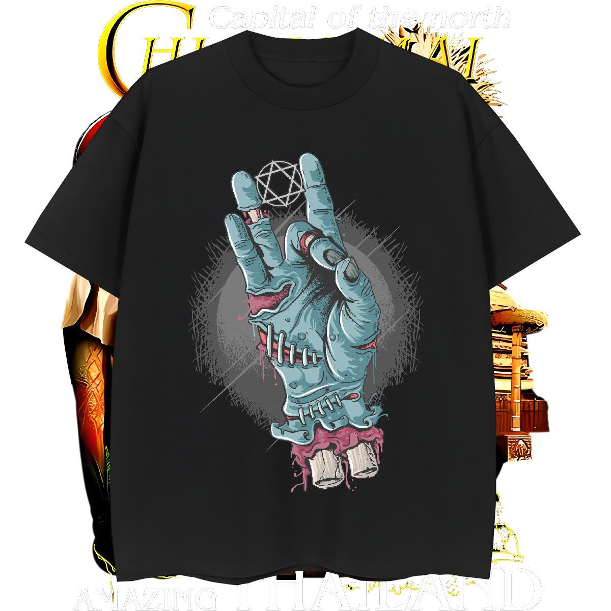 Popular Tshirt for Man Woman 230g 100% Cotton Halloween Mens T Shirts Casual Breathable Short Sleeve Plus Size Custom Designer Fashion Tees Shirts