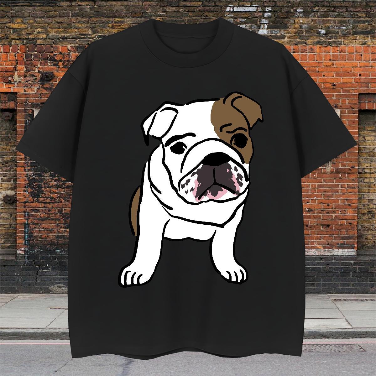Unisex Men Clothes T-Shirt 230g Pure Cotton Daily Outfit Dog Customized Breathable Short Sleeve New Arrival Men T Shirts Tops Tees