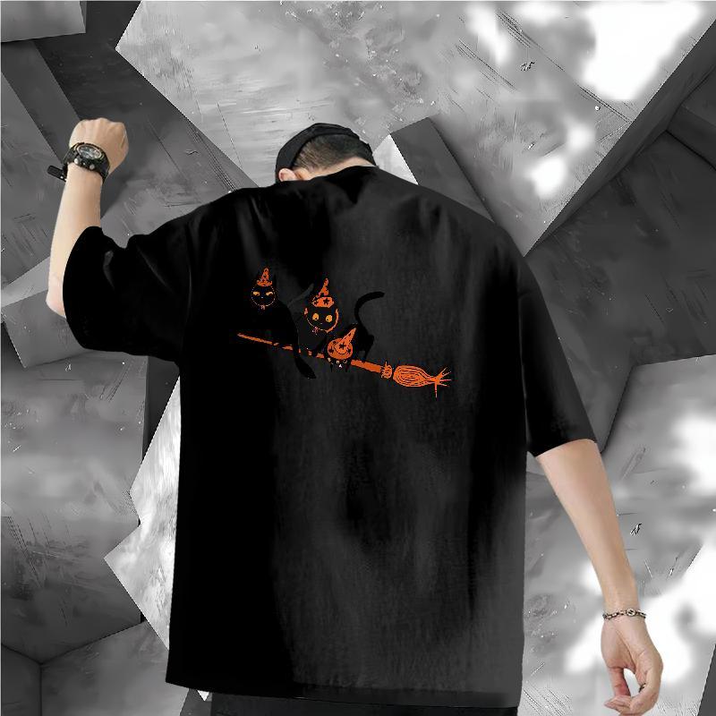 Classic Man T Shirts 230g Cotton Summer Casual Wear Short Sleeve Soft Free Shipping Mens Tshirts Cartoon Print