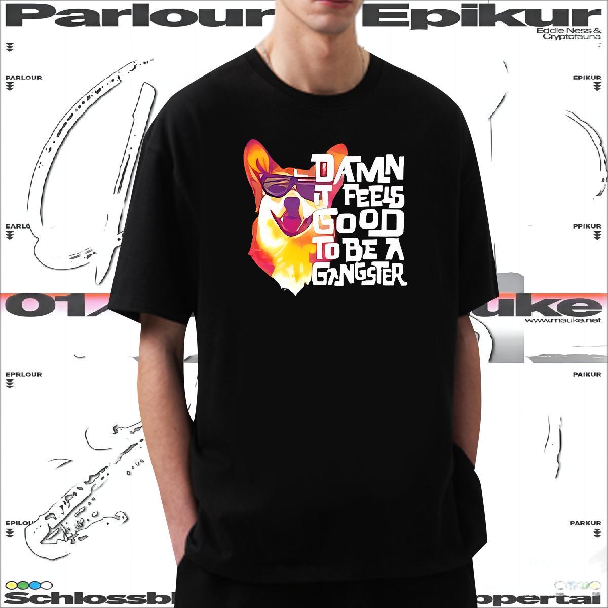 Designer T-Shirts 230g Pure Cotton dog Street Wear Tops Shirt Breathable Soft High Quality Men Tshirts White Plus Size