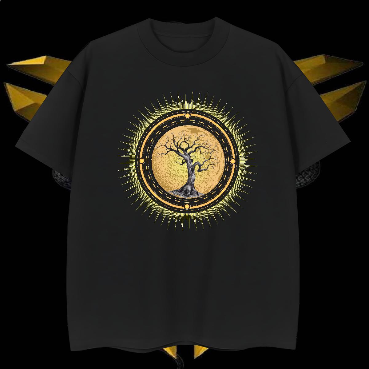 Man T Shirts 230g 100% Cotton tree Home Outdoor Breathable Asian Size Couples T Shirts Customized Cool Top Tees