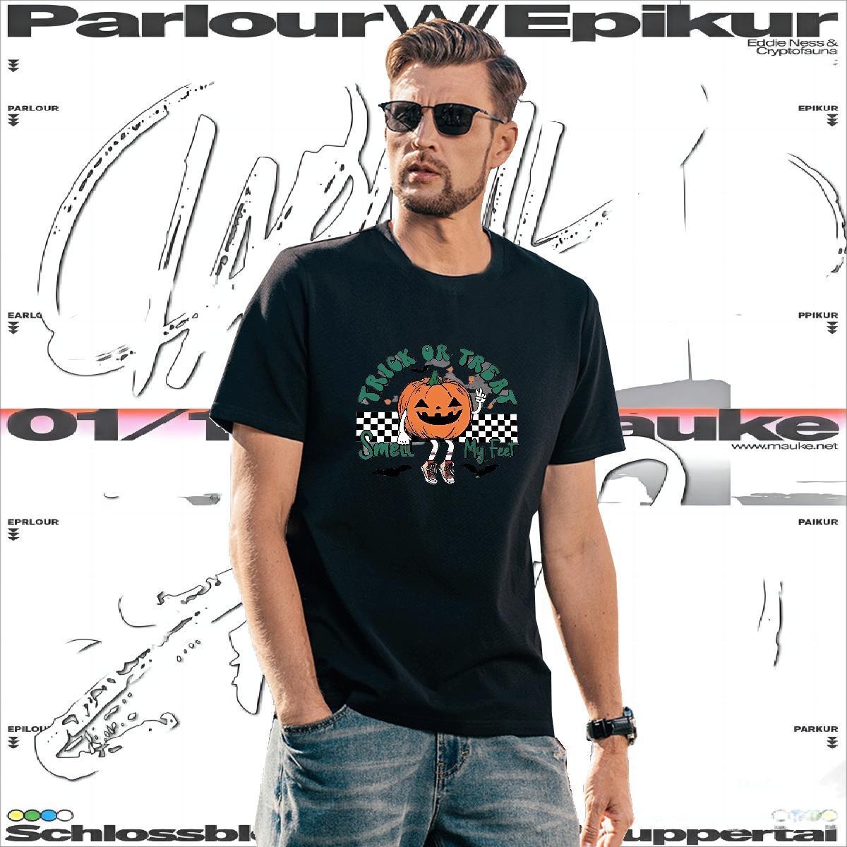 Classic Men Tees 230g 100% Cotton pumpkin T-Shirts Spring Summer Breathable Short Sleeve Oversized 4XL New Arrival Tee Shirt