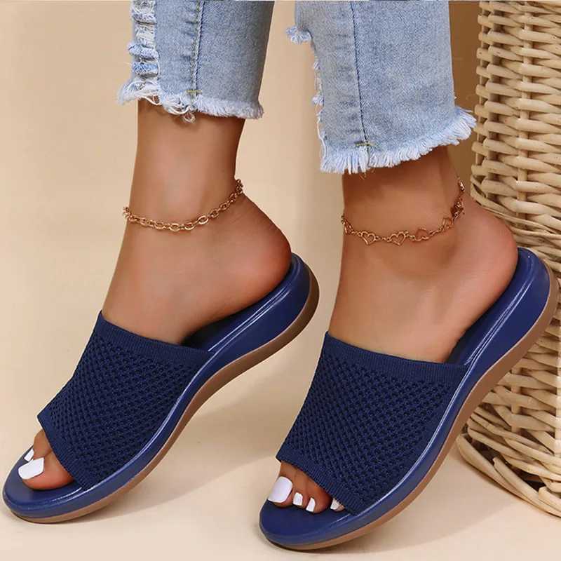 New Arrival Sandals womens elastic strength summer shoes womens flat shoes casual indoor and outdoor skating summer sandals beach Zapatos Mujer T25010