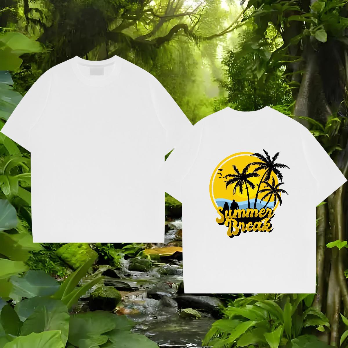 Fashion Design T Shirt For Man 230g 100% Cotton sun Spring Summer Clothes Short Sleeve Soft Comfortable Couples T Shirts White Plus Size