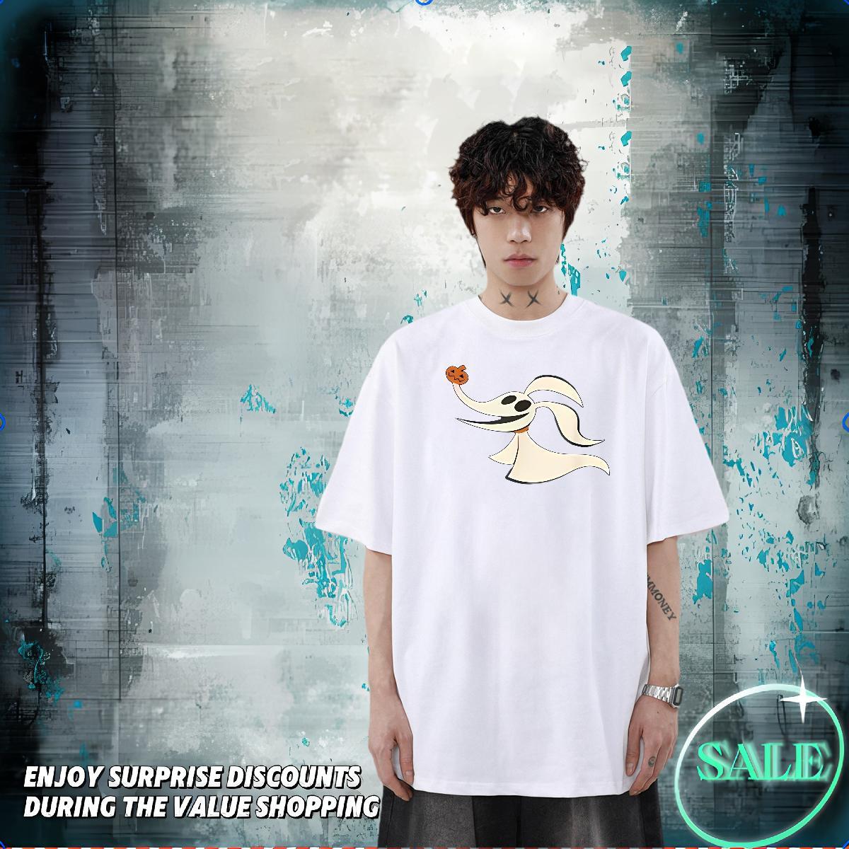 Customized Mens T Shirts 230g Pure Cotton halloween Outdoor Tees Shirts Breathable Short Sleeve High Quality Men Clothes T-Shirt Custom Printed