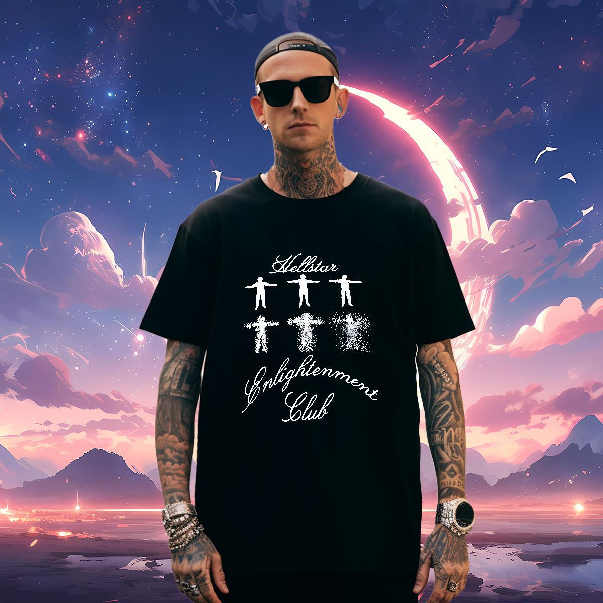 T-Shirts 230g 100% Cotton handpainted Anime Printing Street Pure Cotton Oversized Mens Tshirts 2024 Summer Classic Tops Tees