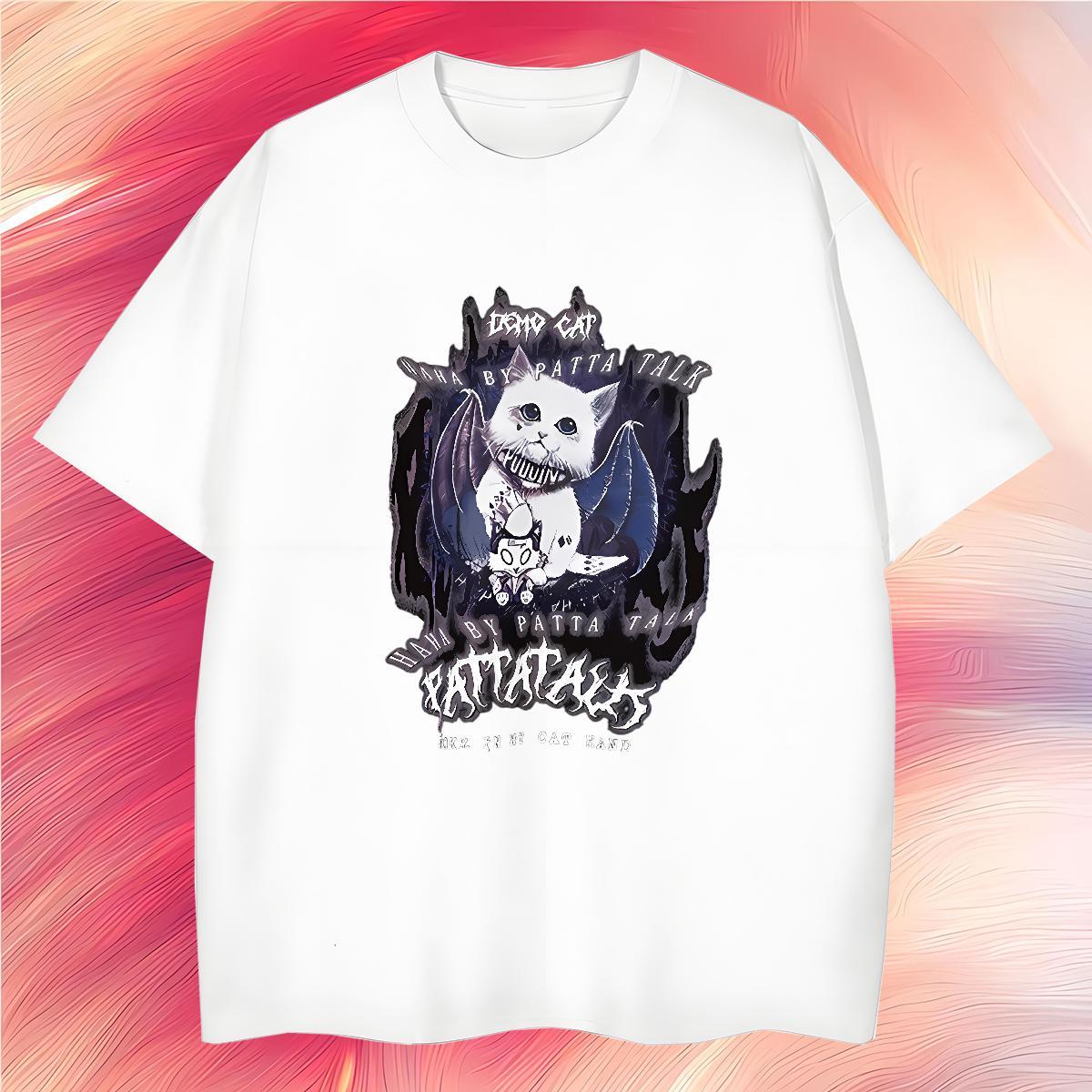 T-Shirts 230g Cotton cute Anime Printing Street Crew Neck DIY Men Tops Tees Fashion TOP Quality Tshirts