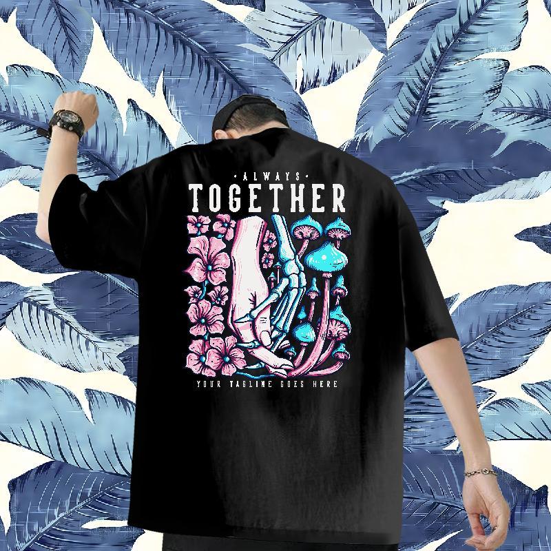 Stylist Man T Shirts 230g Pure Cotton mushroom Casual Beach Tops Shirt Short Sleeve Soft Cool Tshirt for Man Woman Oversized 3XL 4XL