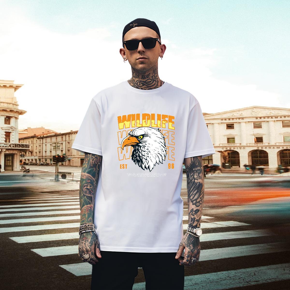 Soft Men Tees 230g Cotton Casual cool Custom Printing Crew Neck Fashion New T-Shirts for Men Clothes