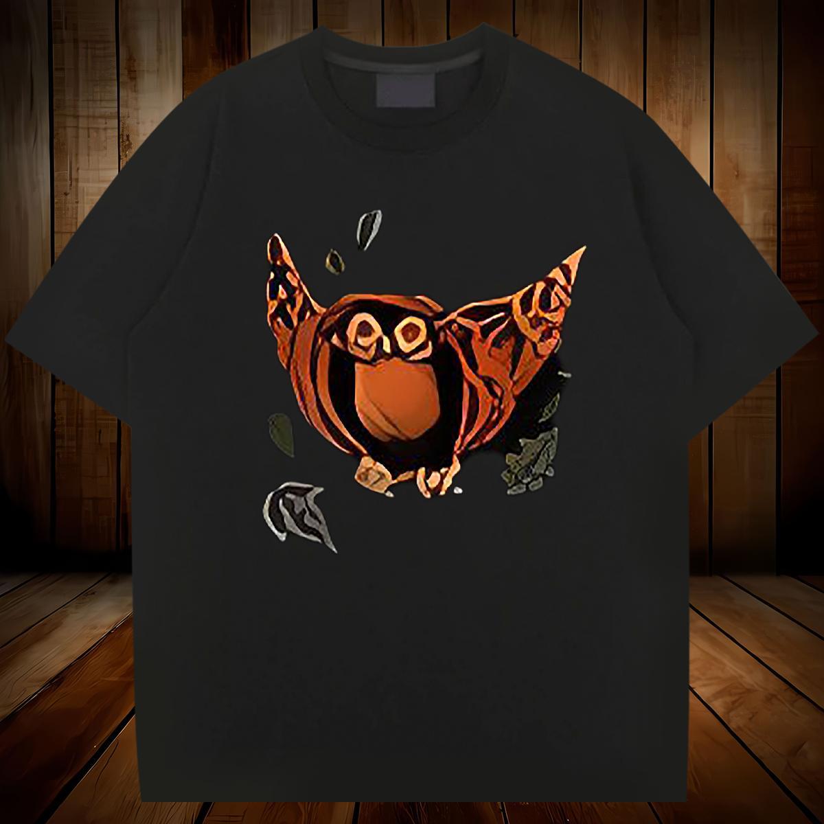 Fashion Casual T shirt 230g Pure Cotton halloween Anime Printing Street Tee Shirt Breathable Short Sleeve Soft Men Tees Cartoon Print