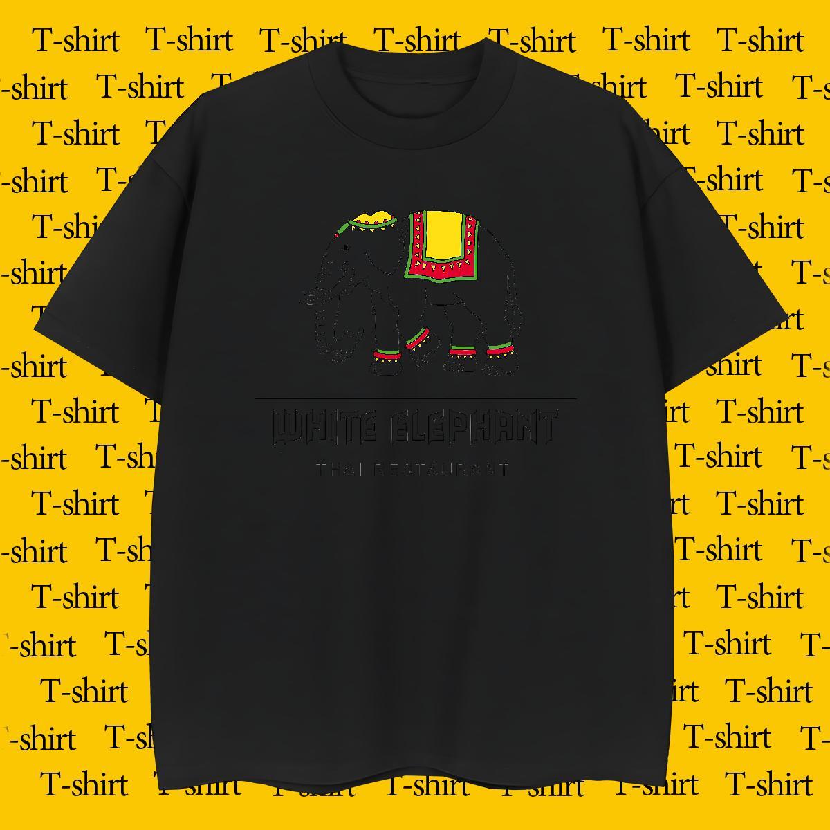 2024 DIY T-Shirts for Men 230g Pure Cotton elephant Casual Wear Short Sleeve O-Neck Loose Men Tees Custom Printing