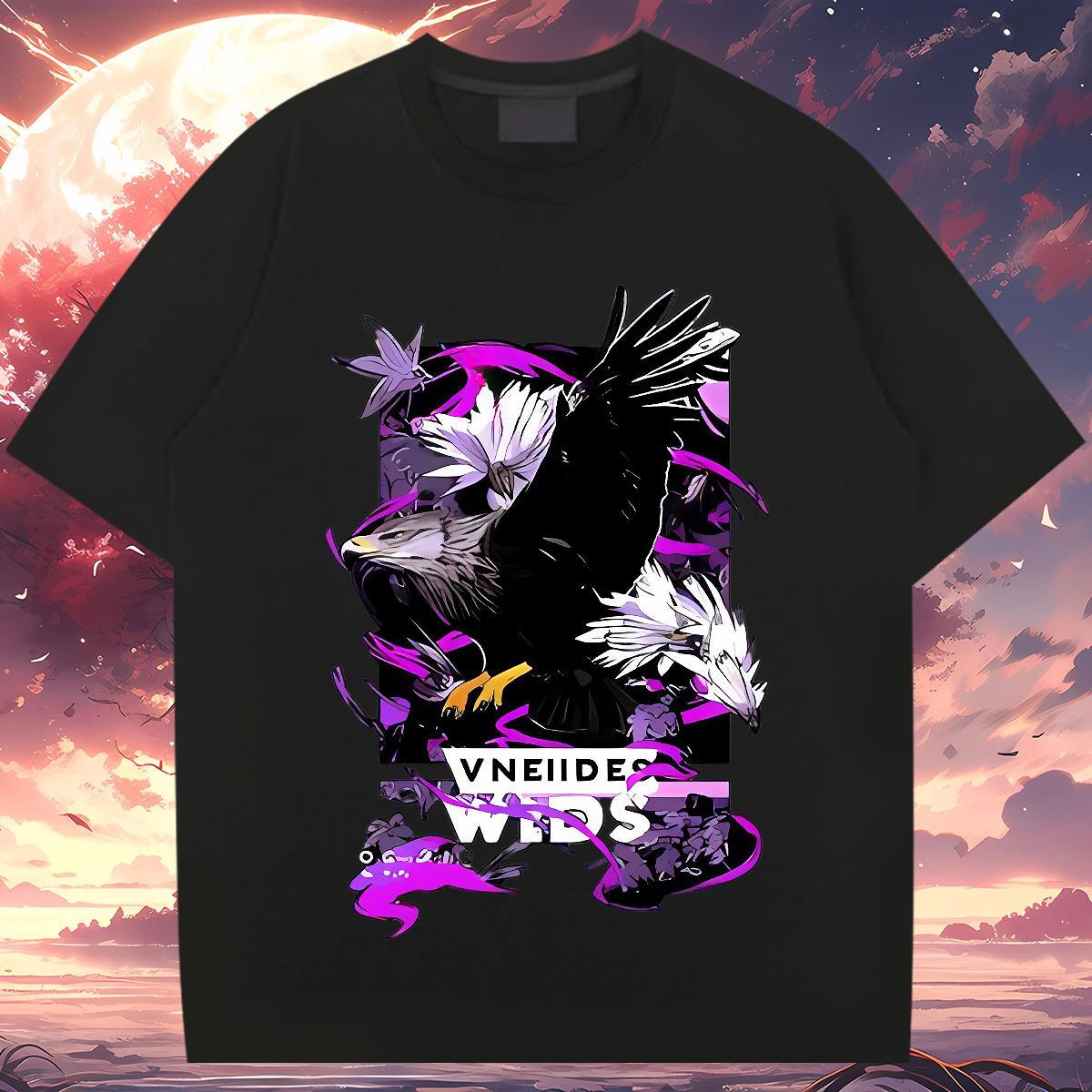 T Shirts Men 230g Pure Cotton eagle Sport Breathable Soft Anime Mens Tshirts Wholesale Cool Tee Shirt