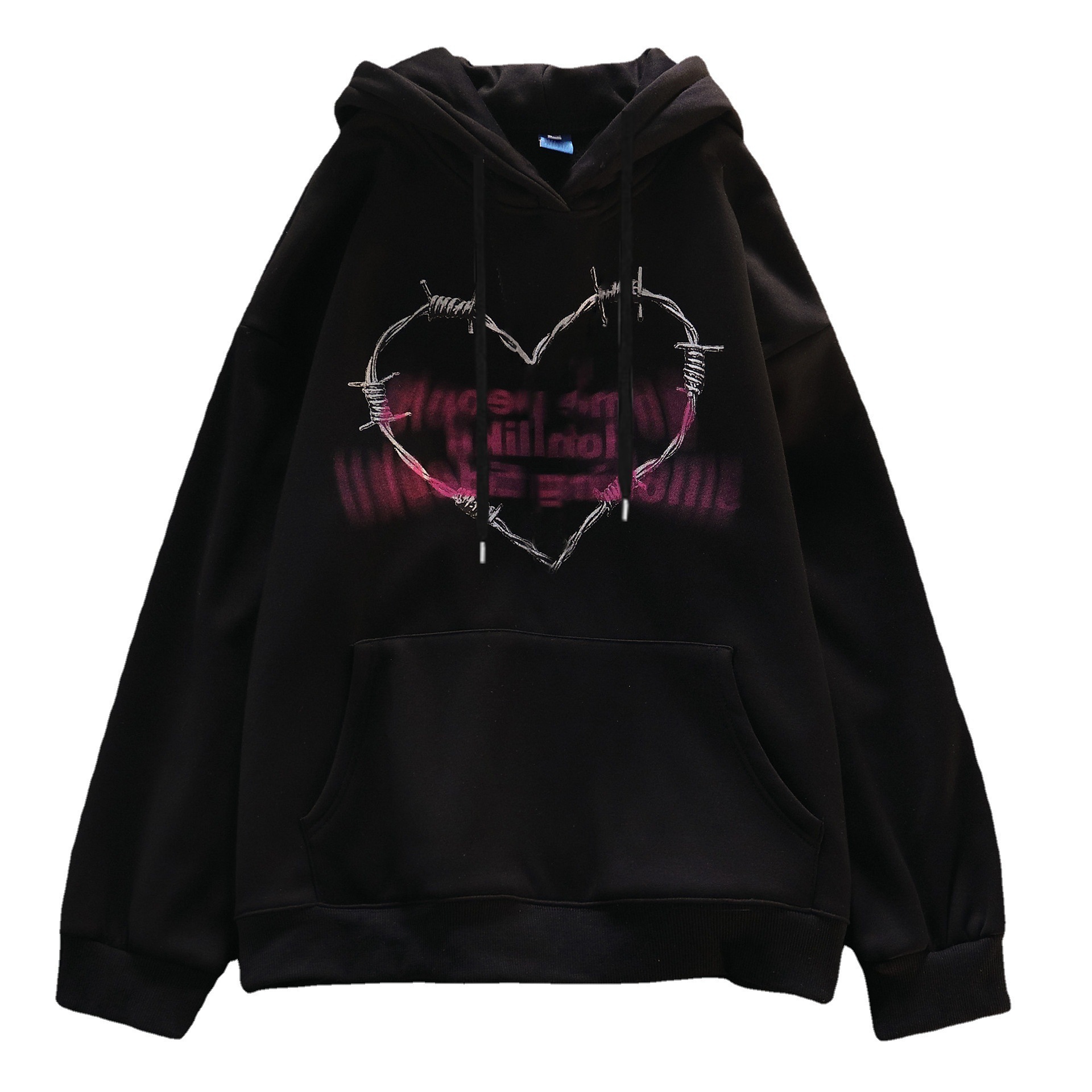 Hooded sweatshirt for women 2024 Korean style new letter printed loose long sleeved top, student pullover jacket trendy