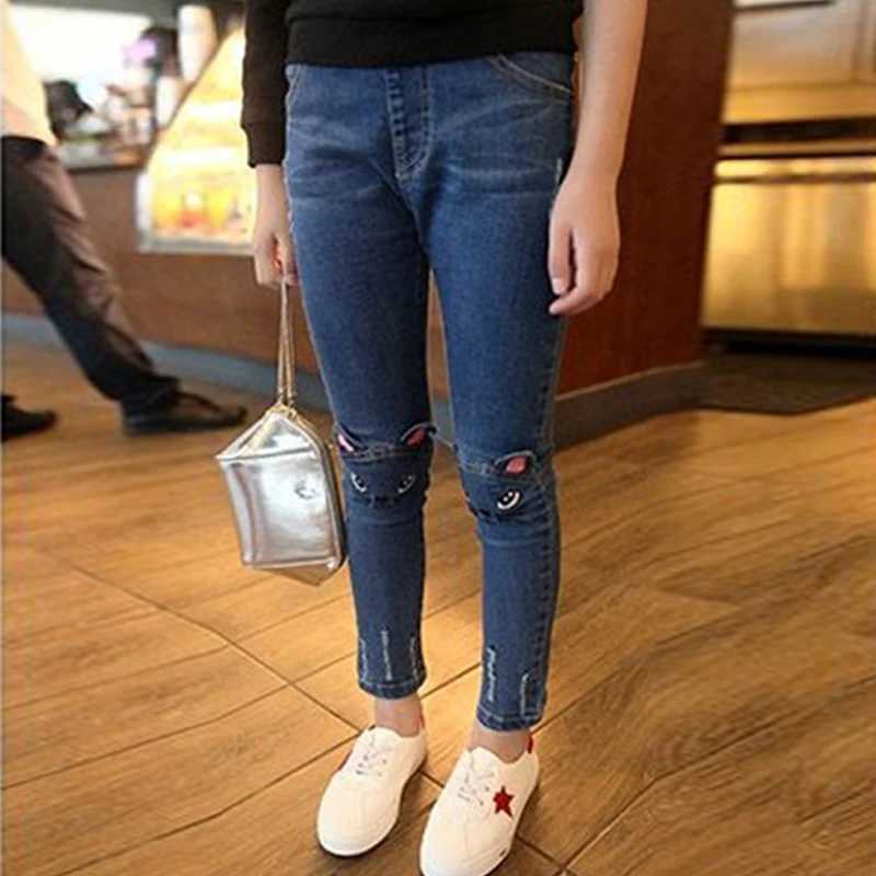 IENENS Skinny Jeans Girls Denim Pants Kids Clothes Pencil Pants Baby Casual Stretch Jeans Boot Pants W241227