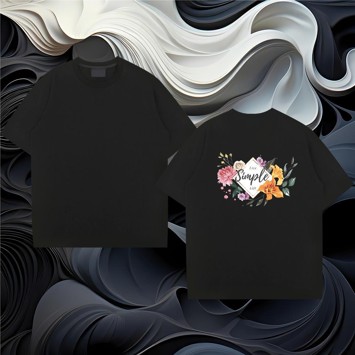 2024 Designer T shirt 100% Cotton 230g flower Outdoor Tee Shirt Breathable Short Sleeve Comfortable Men Tees Cartoon Print