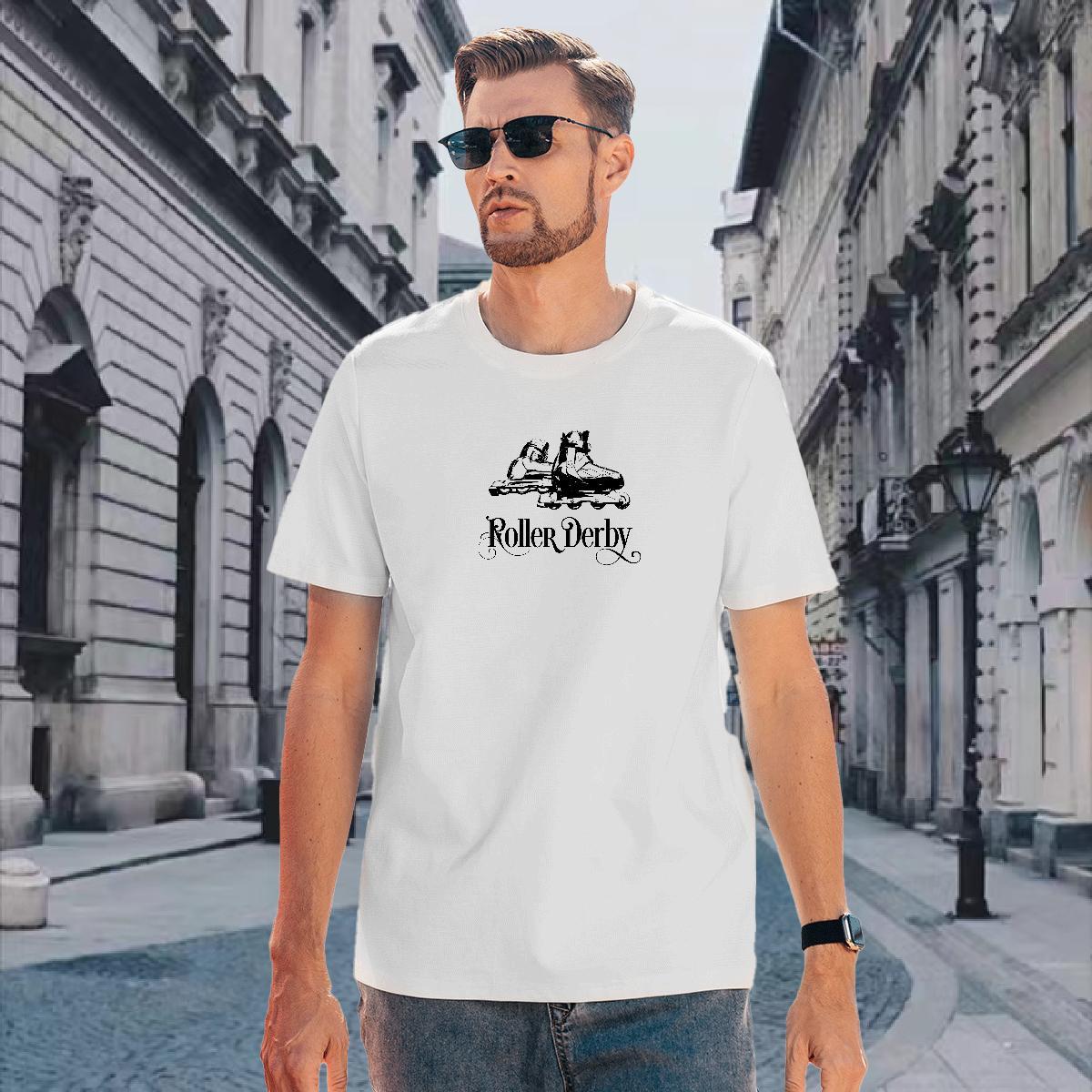 Men T Shirts 230g Cotton painting Beach Breathable Customized Men Clothes T-Shirt DIY Comfortable Tees Shirts