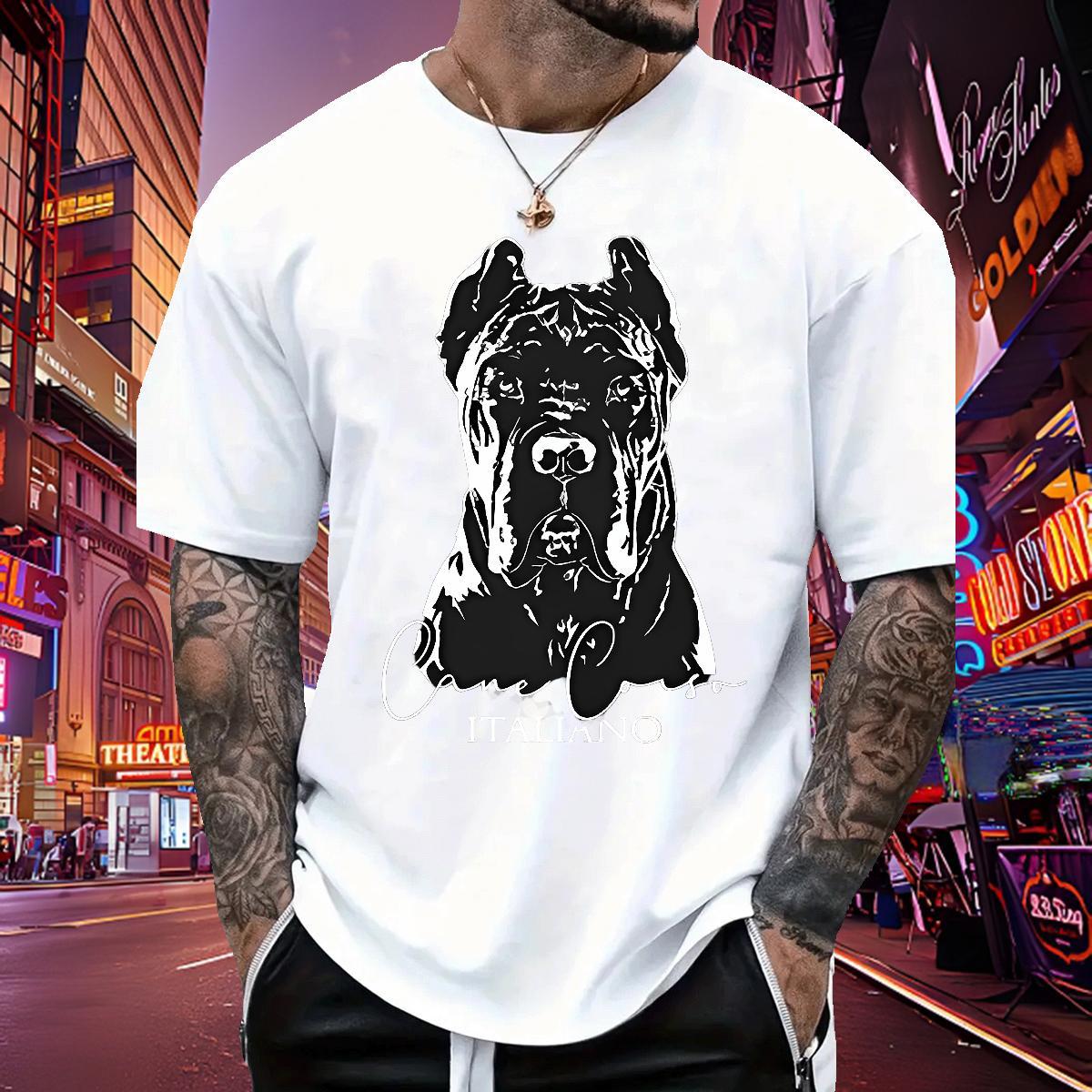 Unisex Tshirts 230g Cotton dog Man T Shirts Outdoor Breathable Short Sleeve Black Oversized Fashion Designer Tops Shirt
