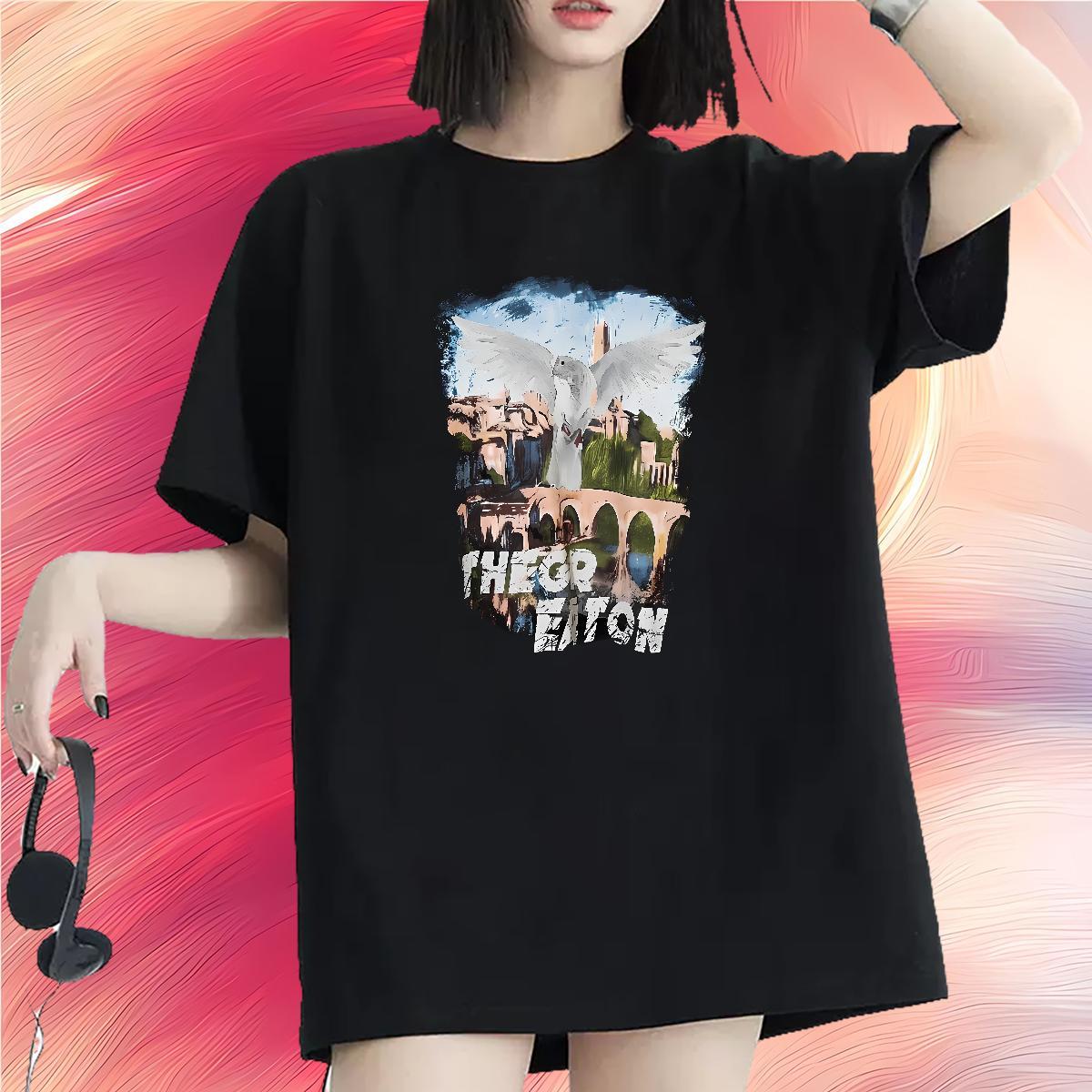 Popular T shirt Comfortable Tshirt for Man Woman Custom Print Plus Size eagle Daily Wear 230g 100% Cotton 2024 DIY Tee Shirt