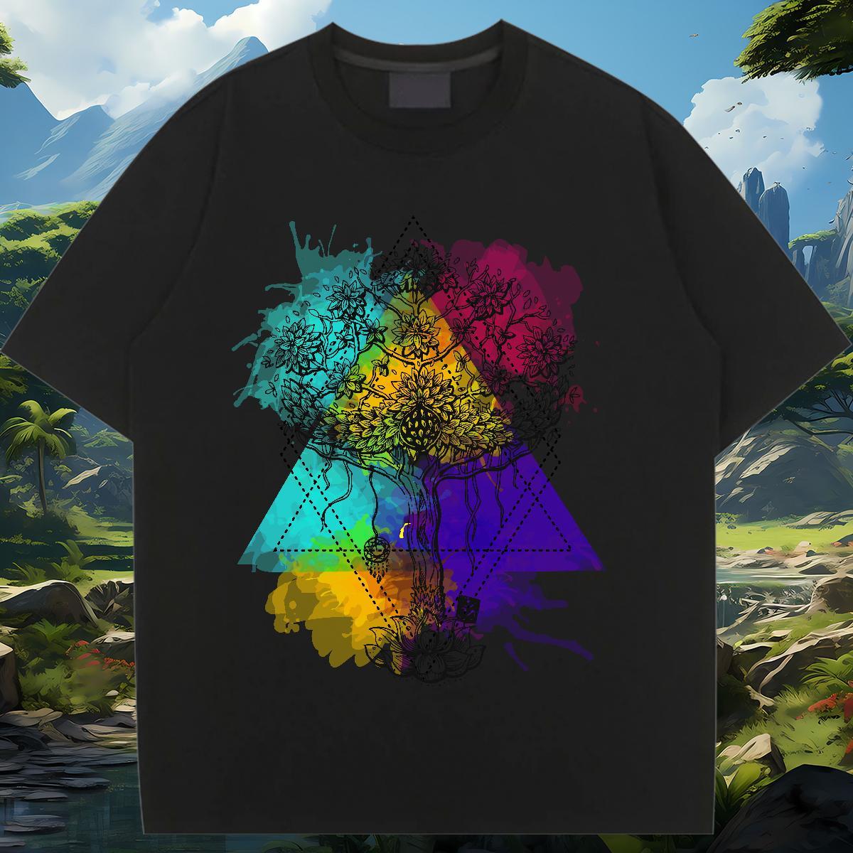 Lady T shirt Comfortable Unisex Tshirts Custom Printed tree Hip Hop 230g Pure Cotton 2024 Top Shirts