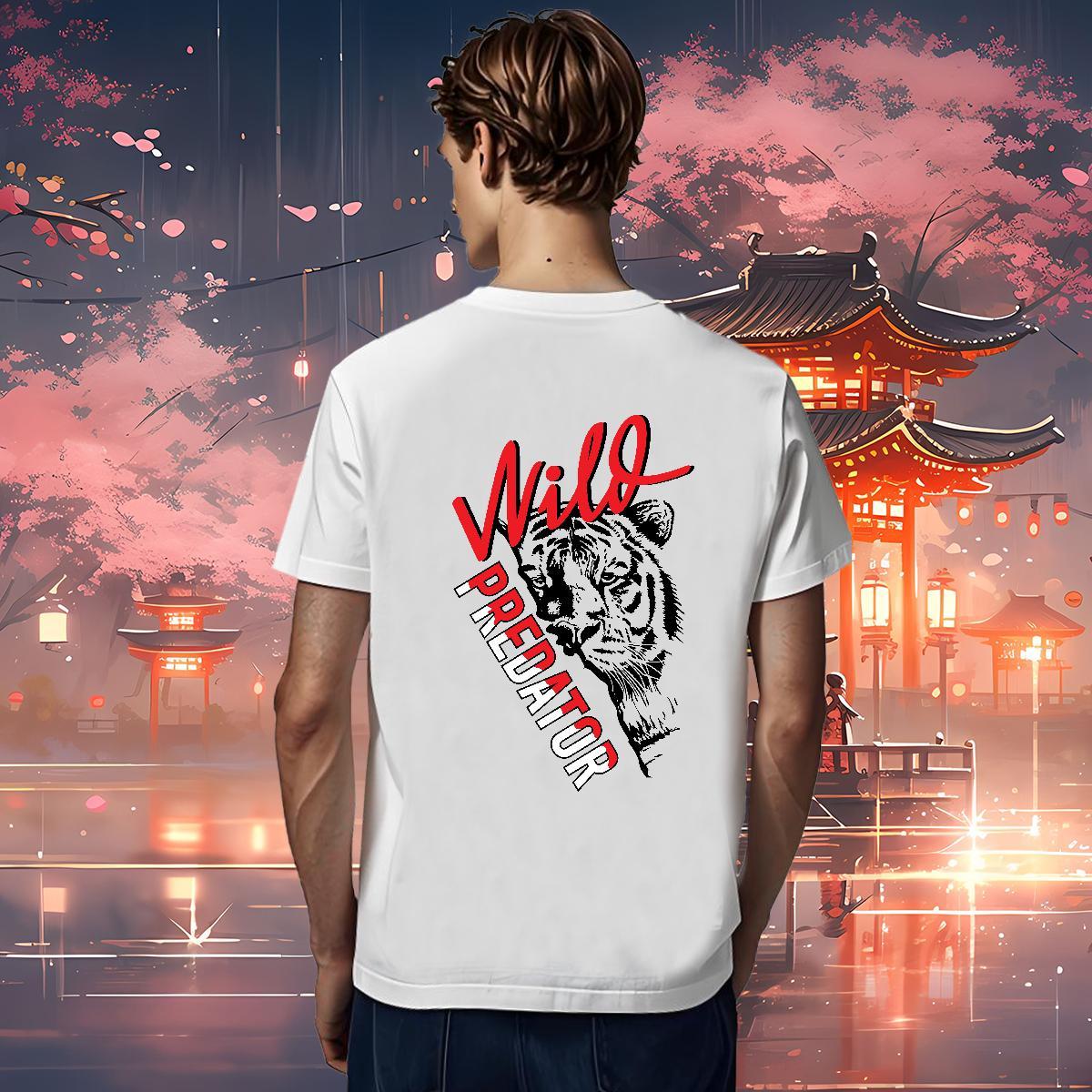 T shirt 230g 100% Cotton Sport Round Neck Short Sleeve Custom Anime Tshirts Wholesale Loose Tees