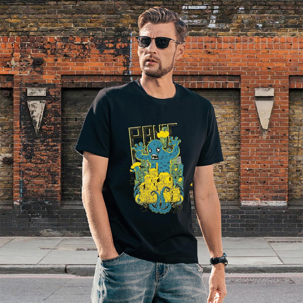 Free Shipping Tshirts 230g Cotton Casual ET Customized Breathable Crew Neck Designer Man T Shirts Clothes