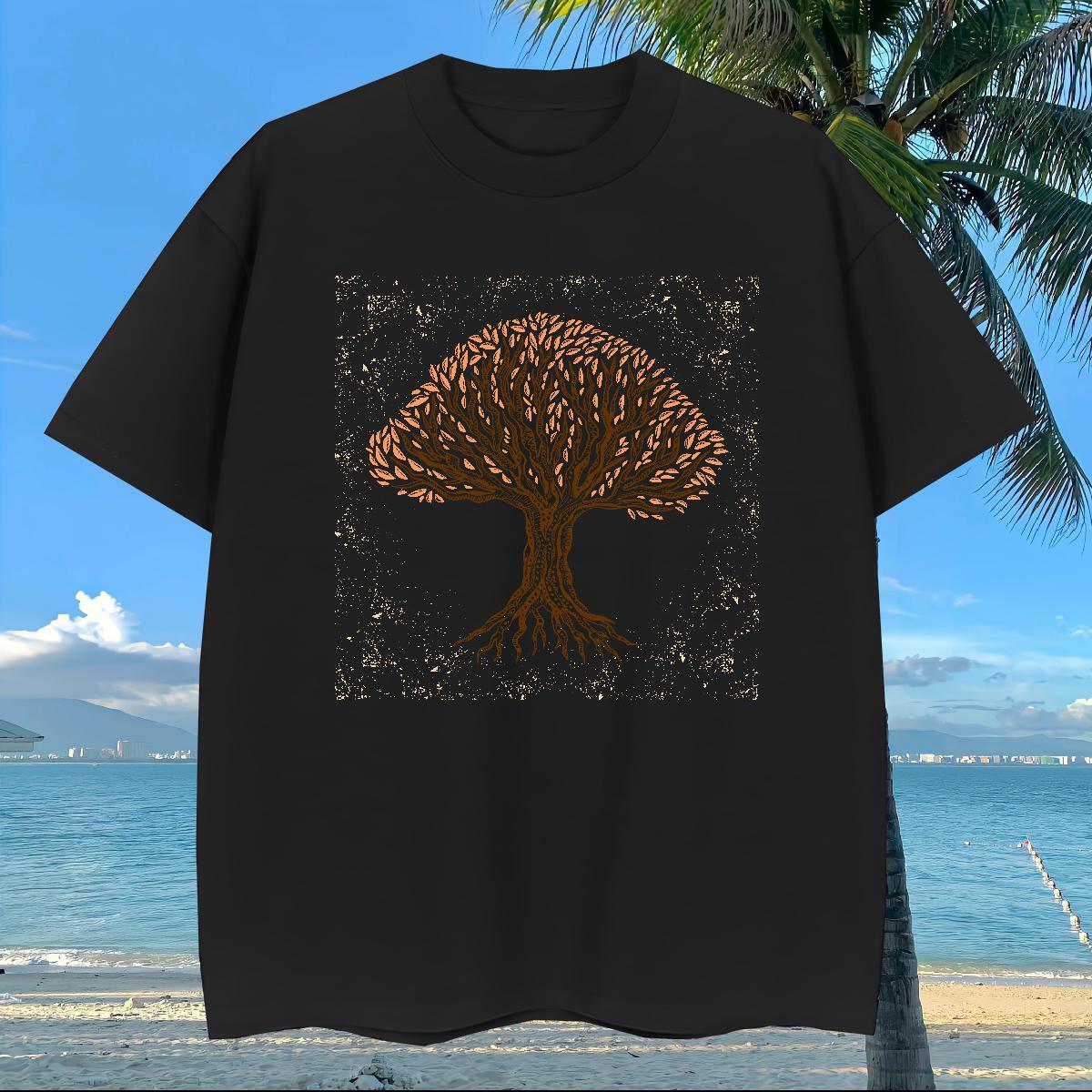 Factory Direct Mens T Shirts 100% Cotton 230g tree Casual Tee Shirt Breathable Loose Fit Tshirts Oversized