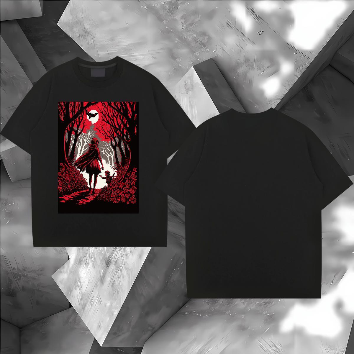 Classic Casual T shirt 230g 100% Cotton wolf Street Casual Tops Shirt Short Sleeve Soft Brand Tshirts DIY Printed