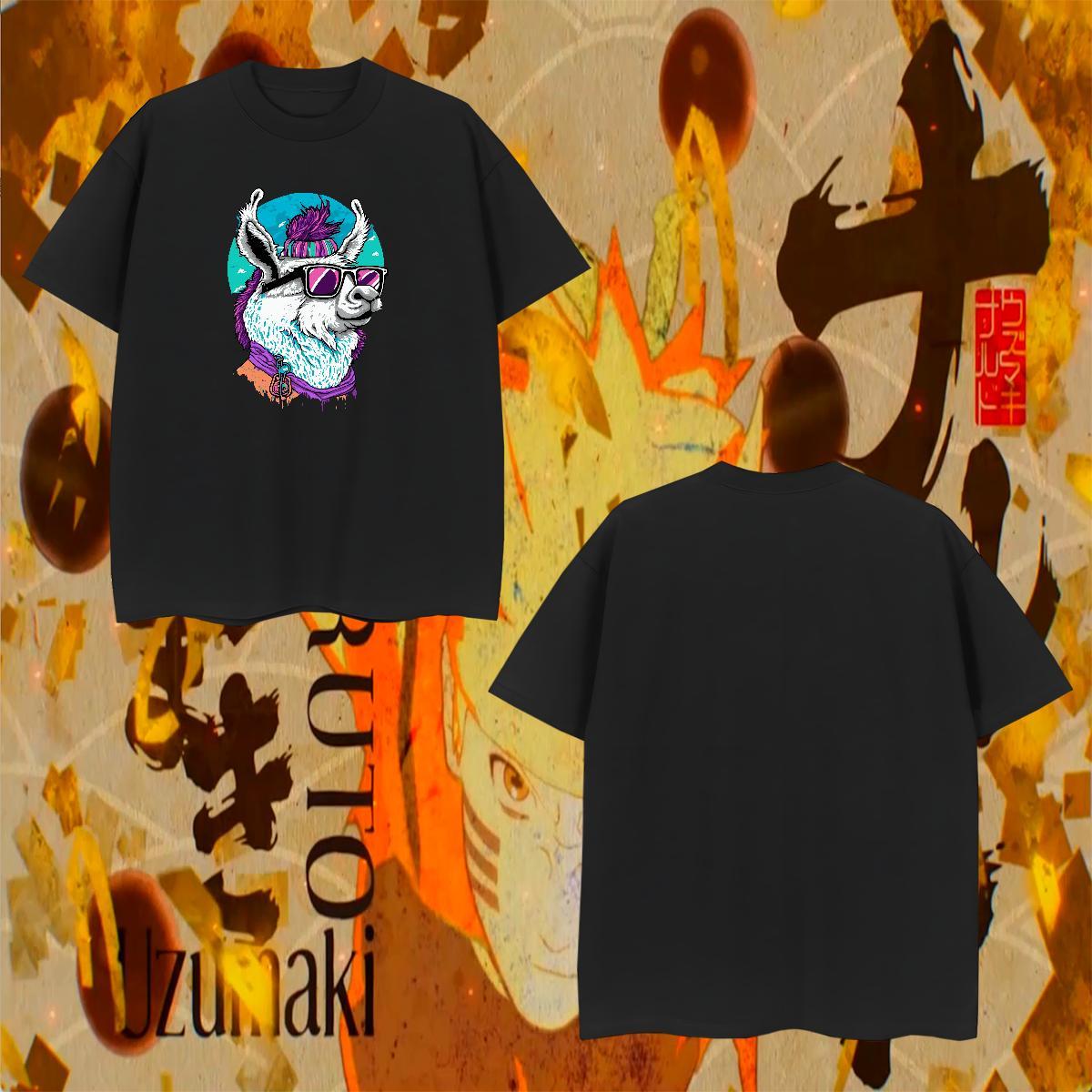 Loose Fit Mens Tshirts 230g Cotton Deer T-Shirts Daily Outfit Round Neck Short Sleeve Cartoon Print DIY Customized Tees Shirts