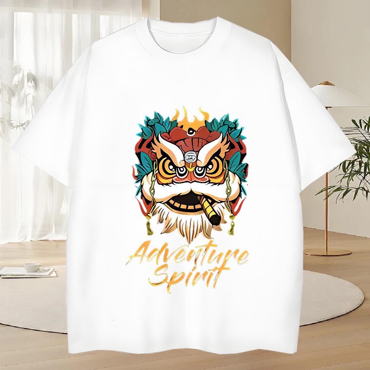 Unisex Men Tshirts 230g Cotton Street Casual DIY Printed O-Neck Short Sleeve Classic T shirt Tees