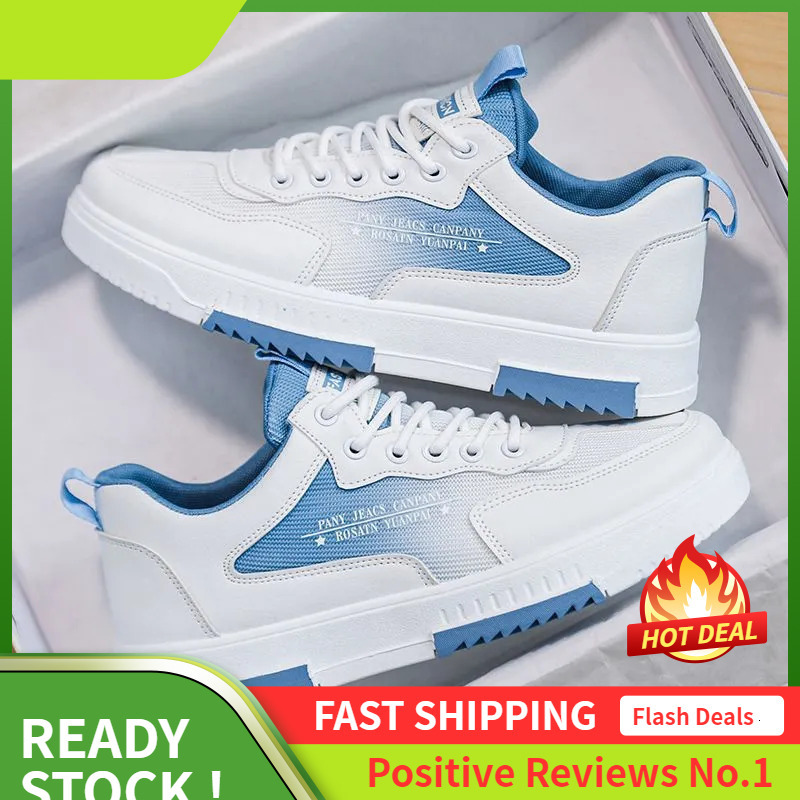 Casual Ddmysports Men Breathable Mesh Board New Fashion Eightened Versatile White Shoes Blue Free Shipping Outdoor