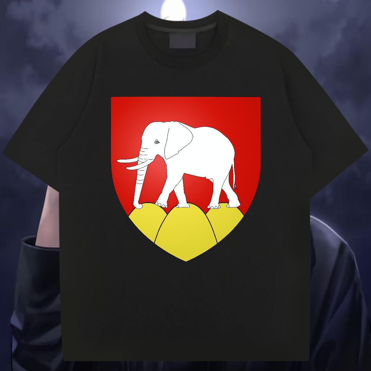 Wholesale Man T Shirts 230g Cotton elephant Street Casual Clothings Breathable Short Sleeve High Quality Men Tops Tees Graphic