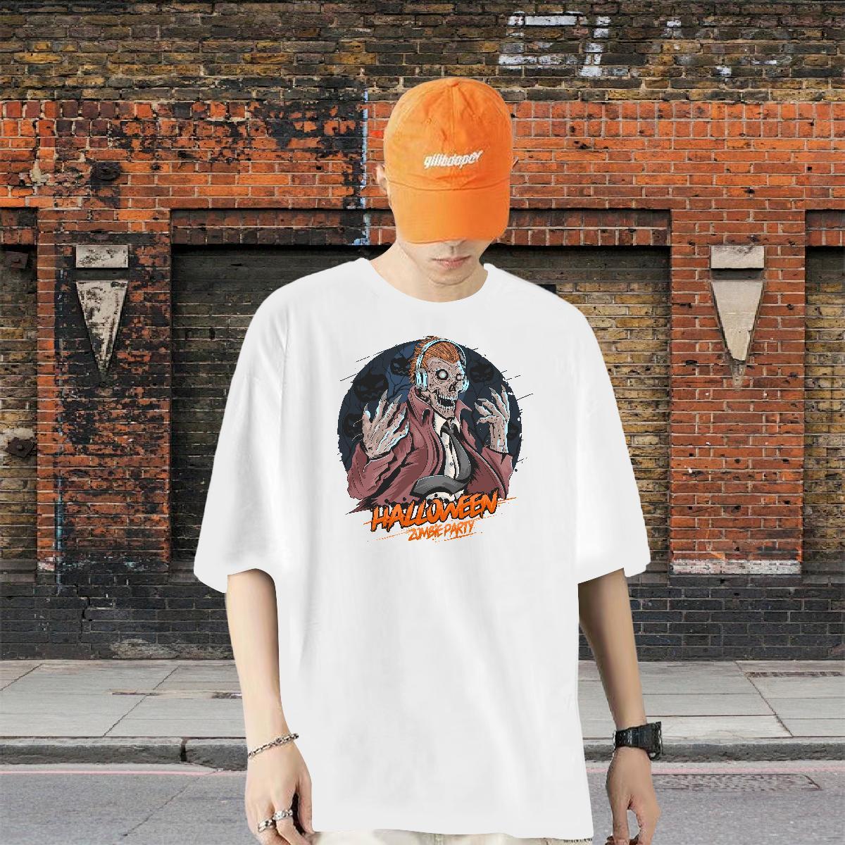 Fashion Design Men T Shirts 100% Cotton 230g monster Hip Hop Street Tees Short Sleeve O-Neck Soft Men Tshirts Cartoon Print