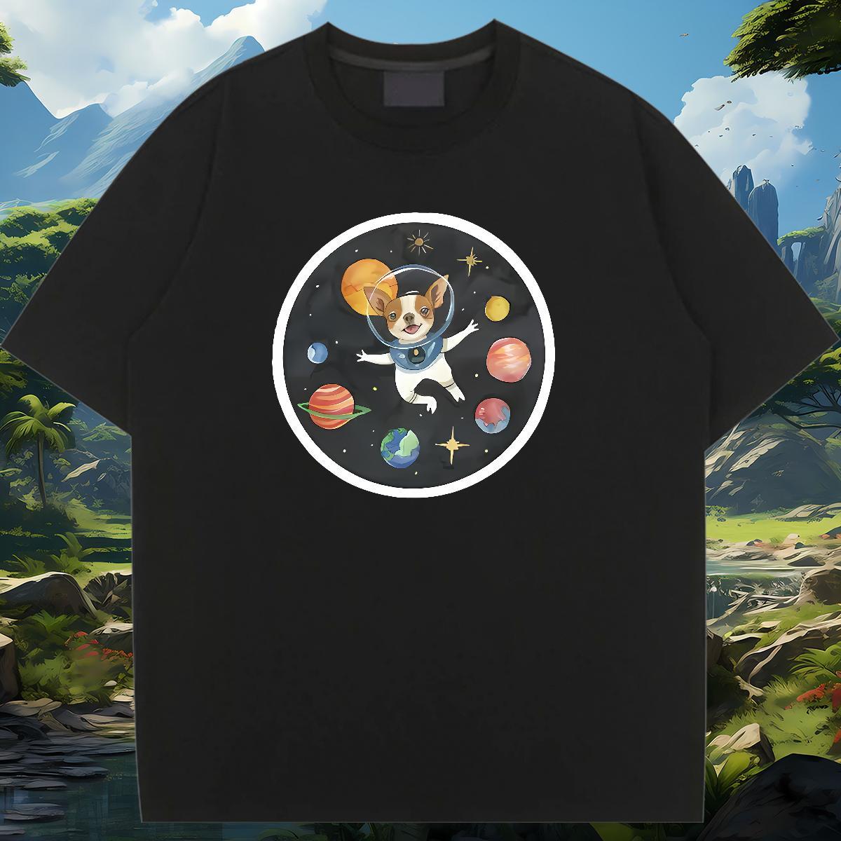 Designer Nice Women T Shirts Breathable Crew Neck Women Tees Anime Oversized dog Daily Outfit 100% Cotton 230g Fashion New Tees Shirts