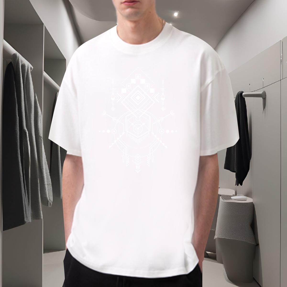 Man T Shirts 230g Pure Cotton handpainted Sport Short Sleeve O-Neck Custom Anime Tshirts 2024 New Brand Tees Shirts