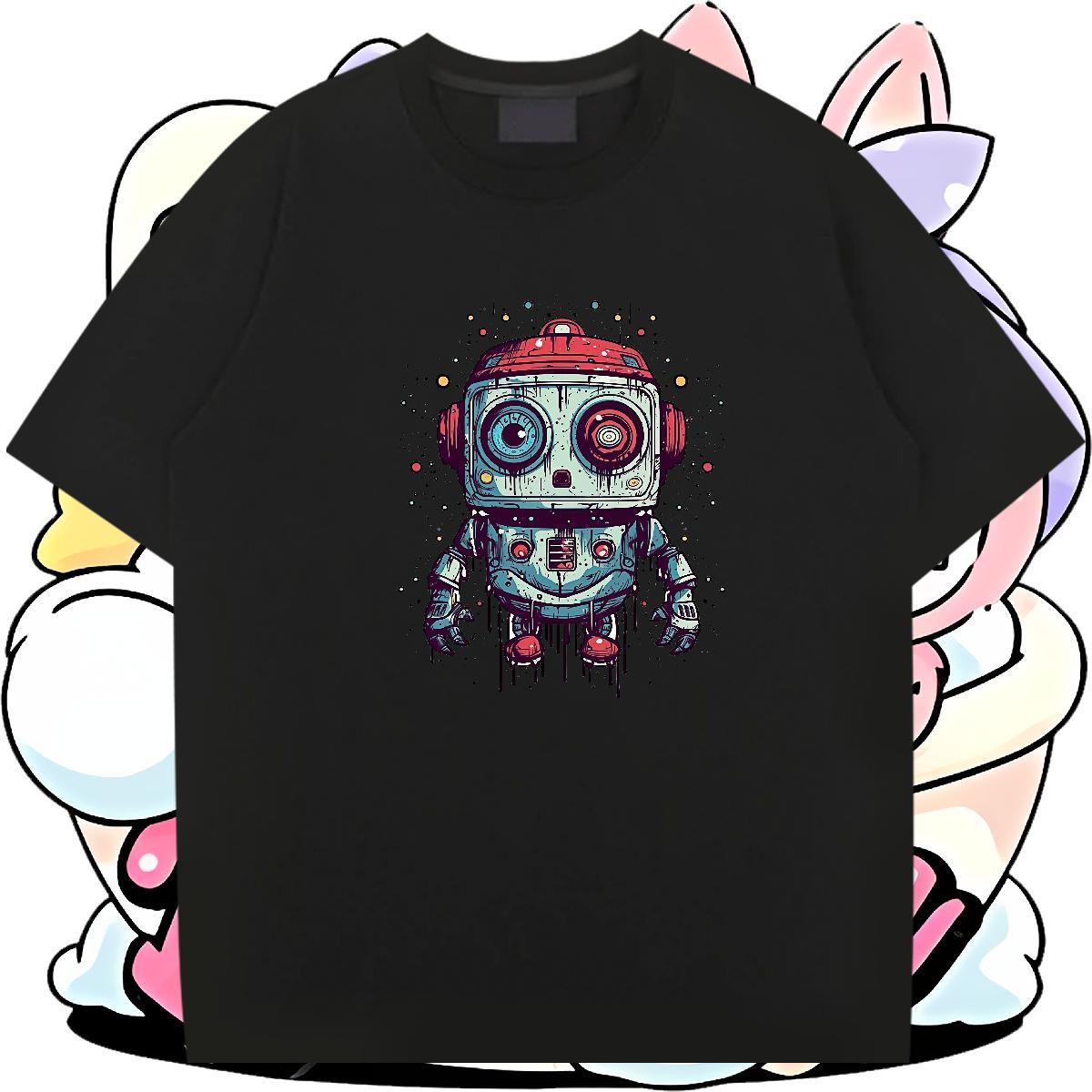 Loose Tshirts 100% Cotton 230g Hip Hop Street ET Graphic Short Sleeve Soft New Arrival Mens T Shirts Tee Shirt